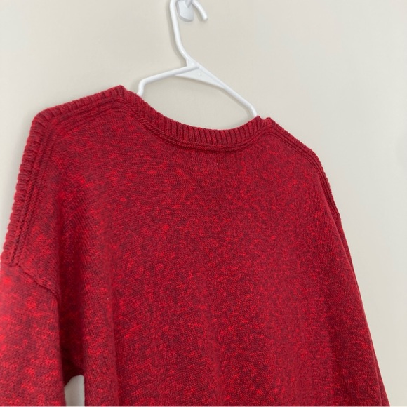 Boat-Neck Tunic Legging sweater in marled red for winter holidays - Picture 3 of 9